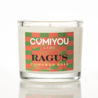 Αρωματικό κερί σόγιας & καρύδας CINNAMON ROLL (200g)