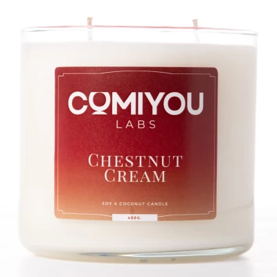 Aρωματικό κερί σόγιας & καρύδας  CHESTNUT CREAM (450g)