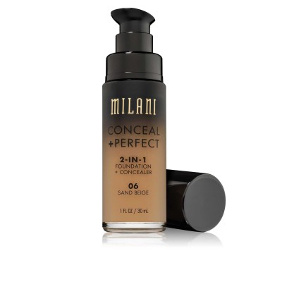 Milani - Conceal & Perfect 2-IN-1 Liquid Make up - 06 Sand Beige Medium with Warm Yellow Undertone