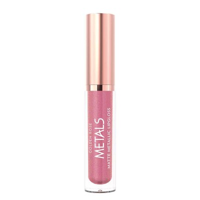Matte Metallic Lipgloss - 55 Dusty Pink. Golden Rose