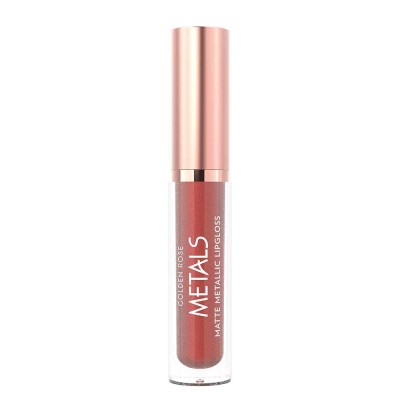 Matte Metallic Lipgloss - 56 Rosewood. Golden Rose