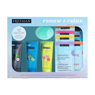 FREEMAN BEAUTY RENEW & RELAX FACE MASK KIT 12PCS
