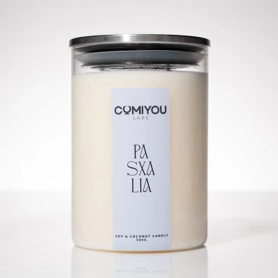 Aρωματικό κερί σόγιας & καρύδας PASXALIA (500g)