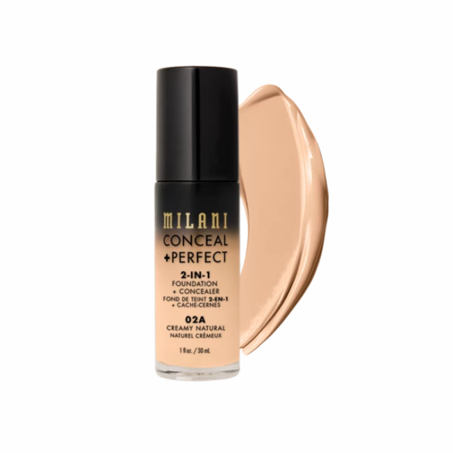 Milani - Conceal & Perfect 2-IN-1 Liquid Make up 02A Creamy Natural-Light with warm undertones