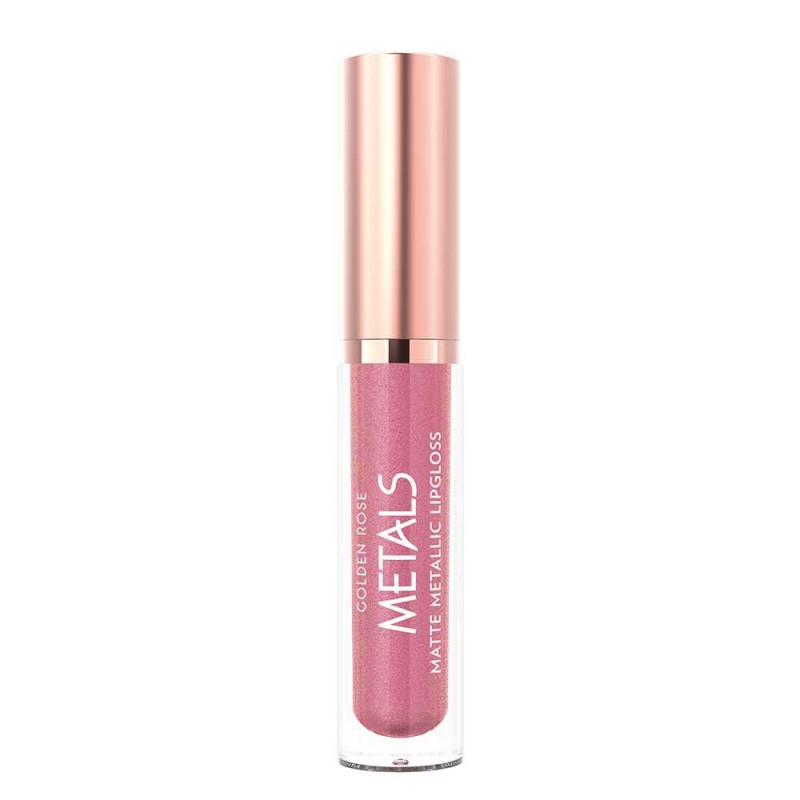 Matte Metallic Lipgloss - 55 Dusty Pink. Golden Rose