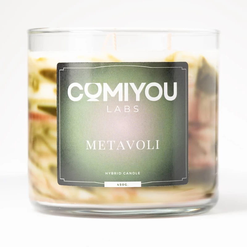 Hybrid αρωματικό κερί σόγιας & καρύδας METAVOLI (450g)